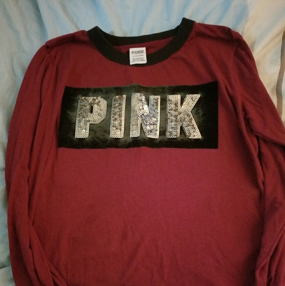 Vs pink gold BLING and black velvet long sleeve